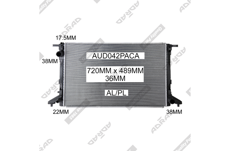 Q7 4M 3.0ltr Auto. '8/15- VW TOUAREG CR 3.0ltr TDI '17- RADIATOR - AUD042PACA
