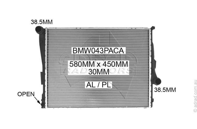 RADIATOR - BMW E46 3 Series '98-06 & BMW E85 / E86 Z4 '03-09 - NC537A/M
