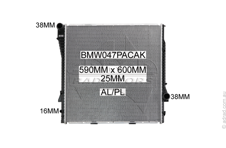RADIATOR - BMW E53 X5 '00-06 3.0ltr Petrol & Turbo Diesel - NC618A