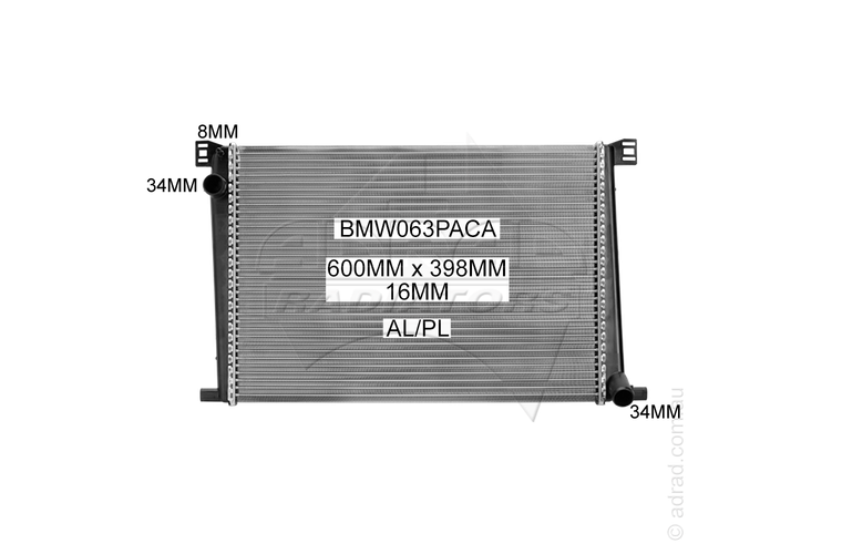 Radiator Assembly - MINI COOPER R56 / R57 1.6ltr Hardtop '3/07- / Softop '09- No Turbo Auto/Man (EOC) - BMW063PACA
