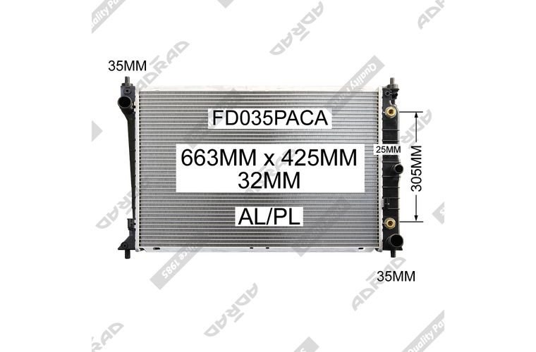RADIATOR - Ford Fairlane NU / NU2 '98-02 & Ford Falcon AU '98-02 - NC225A