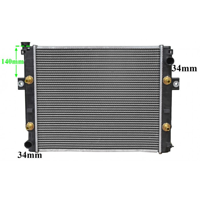 Radiator Assembly - SQ Core: 525x448x48 H/P: 465x68/68 Wing Height: 14 - FO028