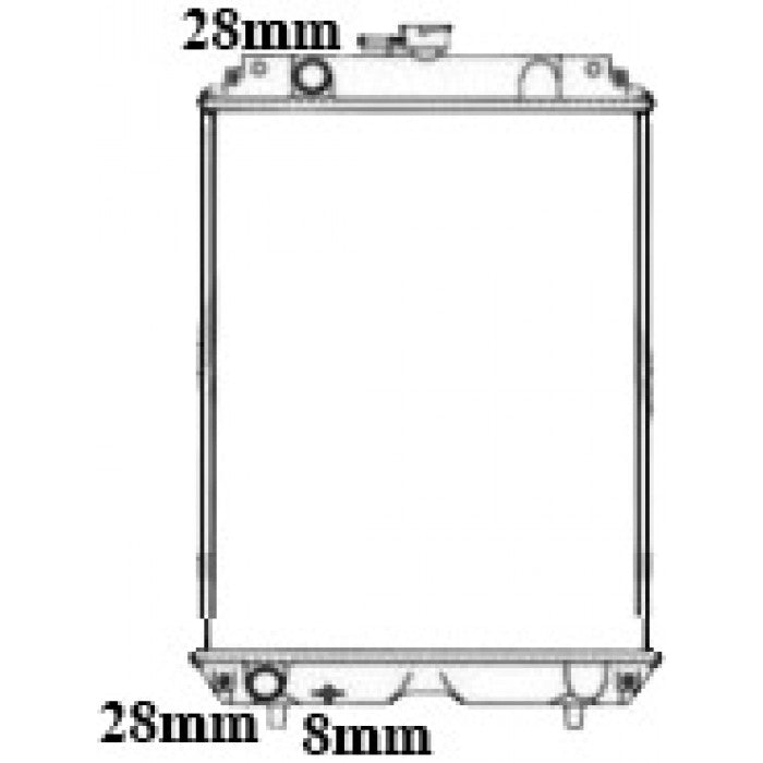 Radiator Assembly - Core: 400x351x36 H/P: 367x54/54 To Suit Ex - IN314