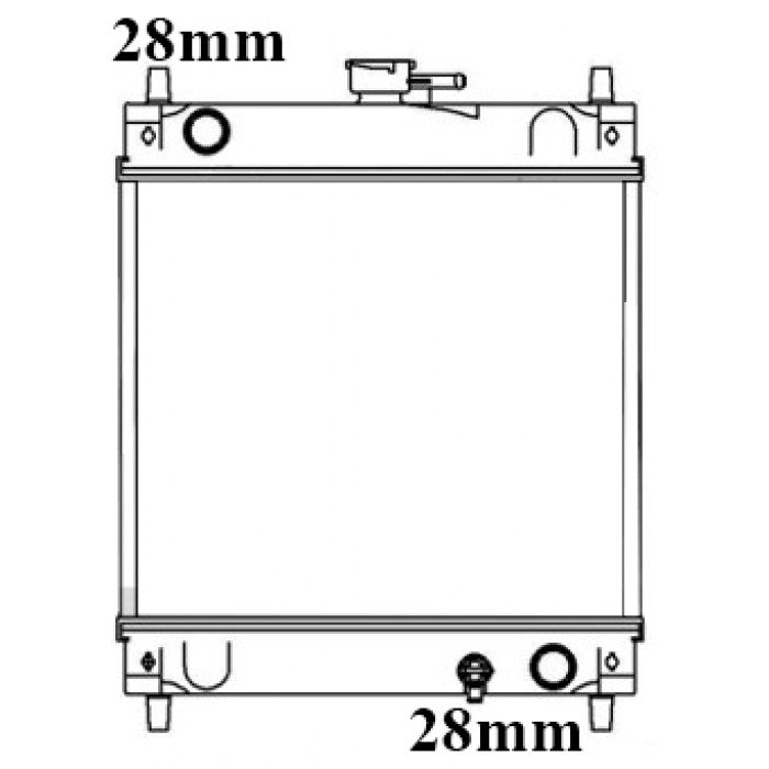 Radiator Assembly - Core: 275x308x48H/P: 328x69/69To SuitKubota - IN349