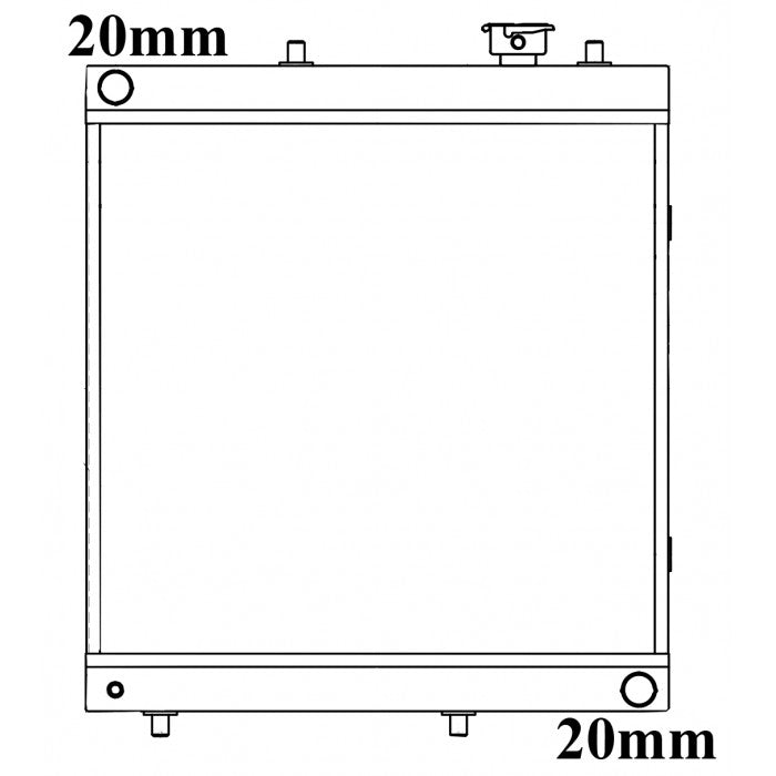 Radiator Assembly - Core: 320x348x26 To Suit Yanmar VIO17 Kobe - IN351MA