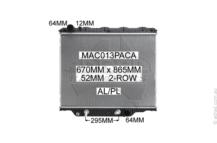 MAC013PACA radiator
