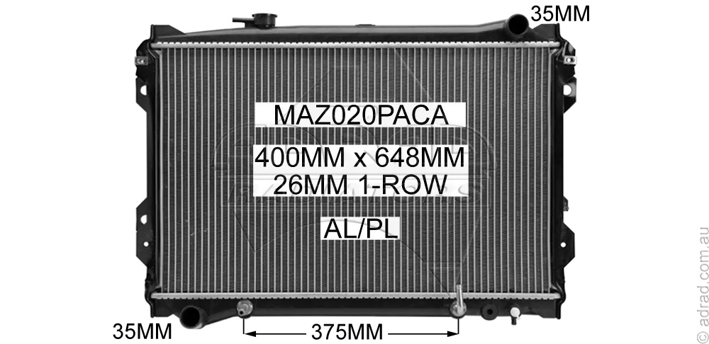 RADIATOR - Mazda Bravo '91-95 2.6ltr 4cyl