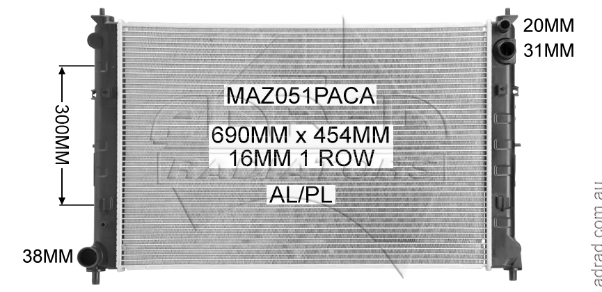RADIATOR - Mazda MPV '03-06 3.0ltr V6