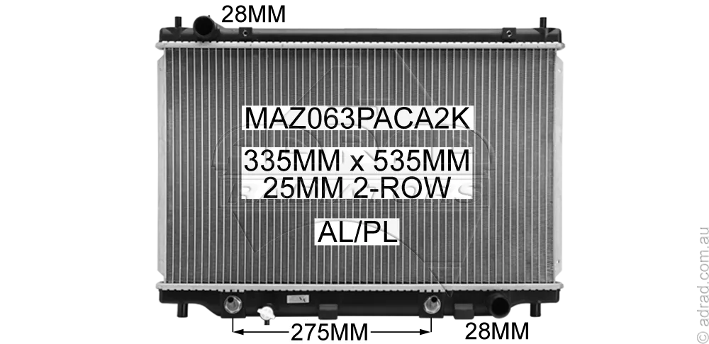 RADIATOR - Mazda 2 DY '02-07 1.5ltr 4cyl