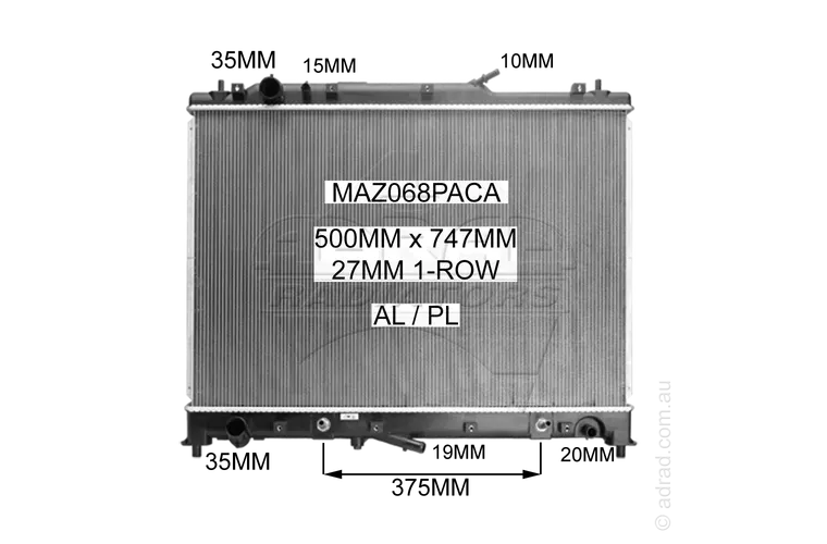 RADIATOR - Mazda CX-9 TB '07- 3.7ltr V6