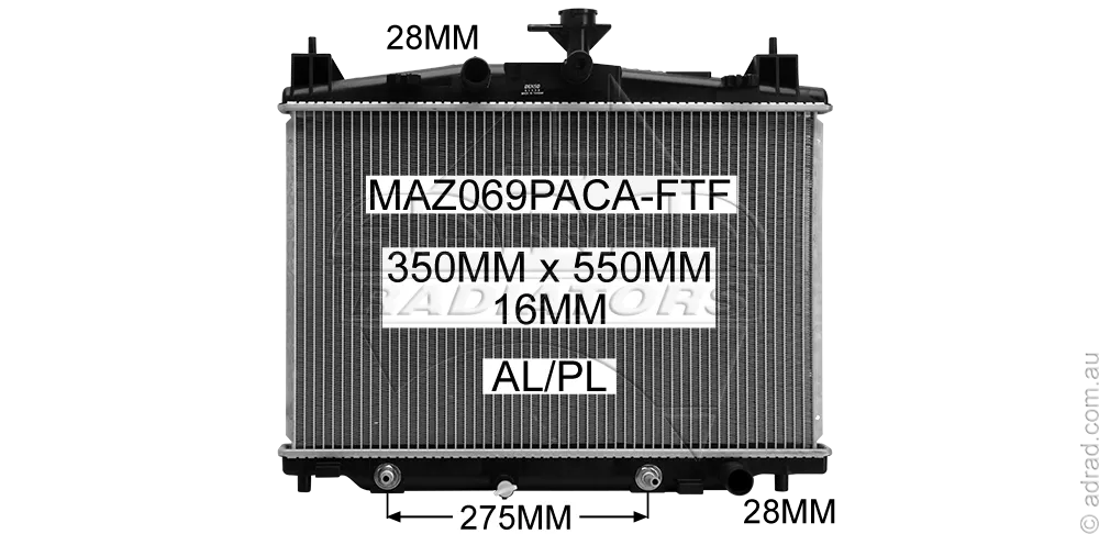 RADIATOR - Mazda 2 DE '07- 1.5ltr 4cyl