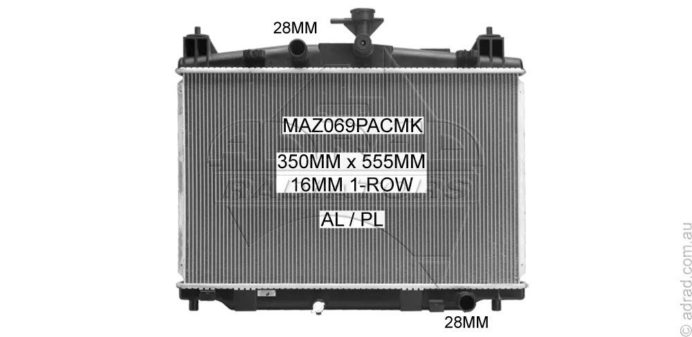 RADIATOR - Mazda 2 DE '07- 1.5ltr 4cyl
