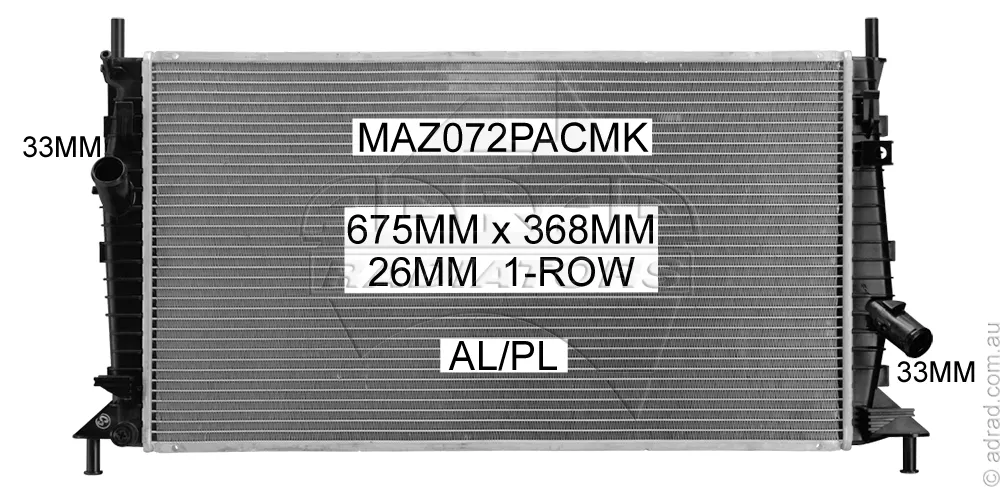 RADIATOR - Mazda 3 BK '07-09 2.0ltr Diesel