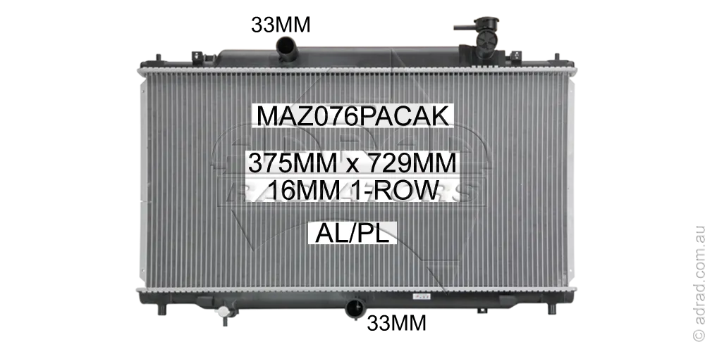 RADIATOR - Mazda 6 GJ '13- 2.0/2.5ltr Petrol