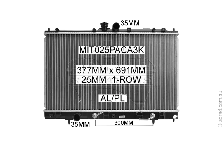 RADIATOR - Mitsubishi Lancer CH '05-07 2.4ltr 4cyl