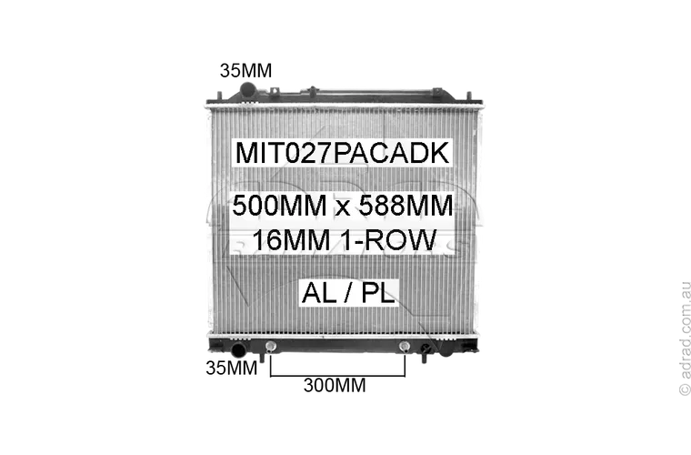 RADIATOR - Mitsubishi Delica Spacegear L400 '94- 2.5/2.8ltr Diesel & 3.0ltr V6 & Starwagon L400 WA '94-03 3.0ltr V6
