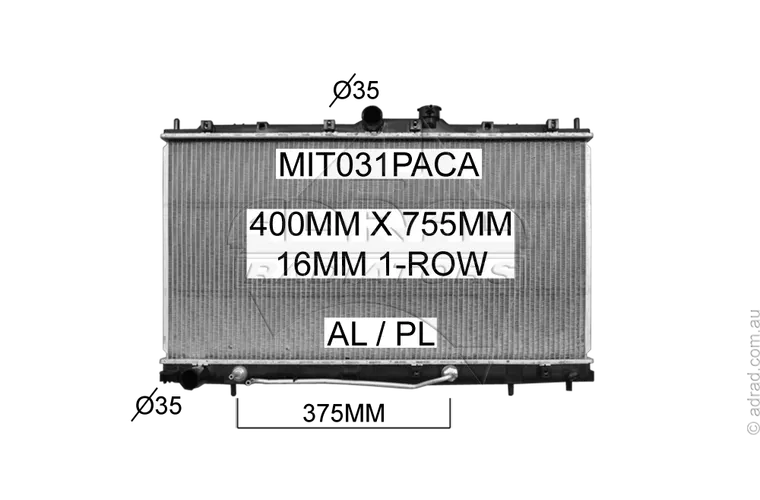 RADIATOR - Mitsubishi 380 '05-08 3.8ltr V6