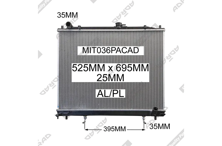 RADIATOR - Mitsubishi Pajero NM-NW '02- 3.2ltr Turbo Diesel