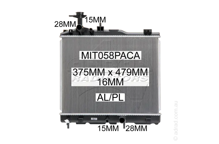 RADIATOR - Mitsubishi Mirage LA CVT '13- 1.2ltr 3cyl