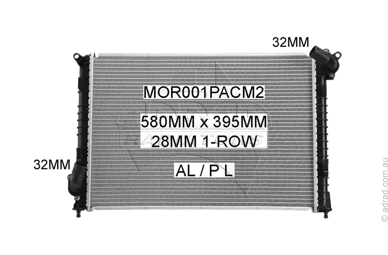 RADIATOR - Mini Cooper S '02-07 1.6ltr 4cyl Supercharged/Turbo
