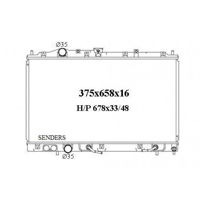 RADIATOR - Mitsubishi Lancer CE '96-03 1.5/1.8ltr 4cyl & Mitsubishi Mirage CE '96-03 1.5ltr 4cyl