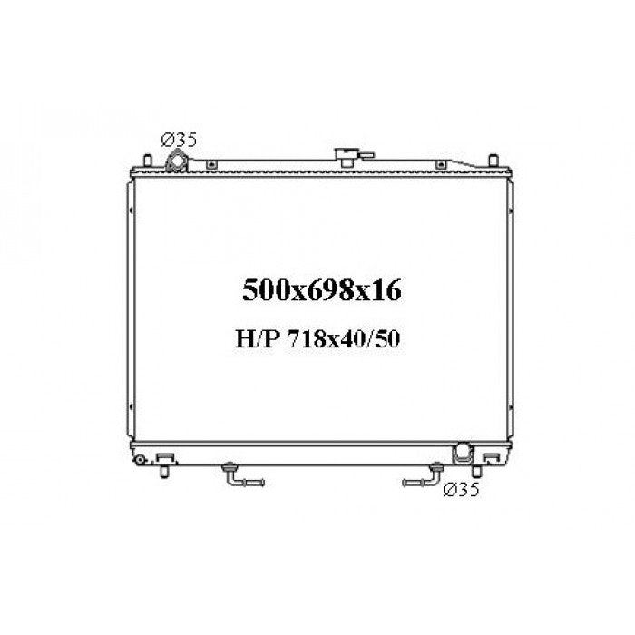 RADIATOR - Mitsubishi Pajero NM / NP '00-02 2.8ltr 4cyl Turbo Diesel & 3.5ltr V6 Petrol & Pajero NS-NW '07-14 3.8ltr V6 Petrol