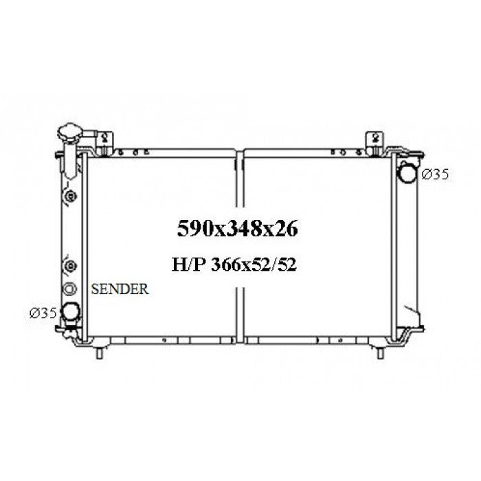 RADIATOR - Nissan EXA N13 '87-91 1.6/1.8ltr 4cyl & Nissan Pulsar N13 '87-91