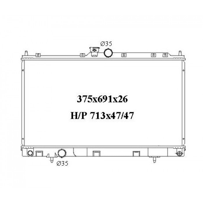 RADIATOR - Mitsubishi Lancer CH '05-07 2.4ltr 4cyl