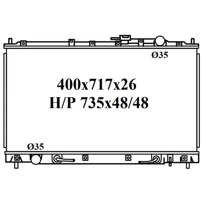 RADIATOR - Mitsubishi Magna TE-TW '96-05 2.4/3.0/3.5ltr 4cyl/V6