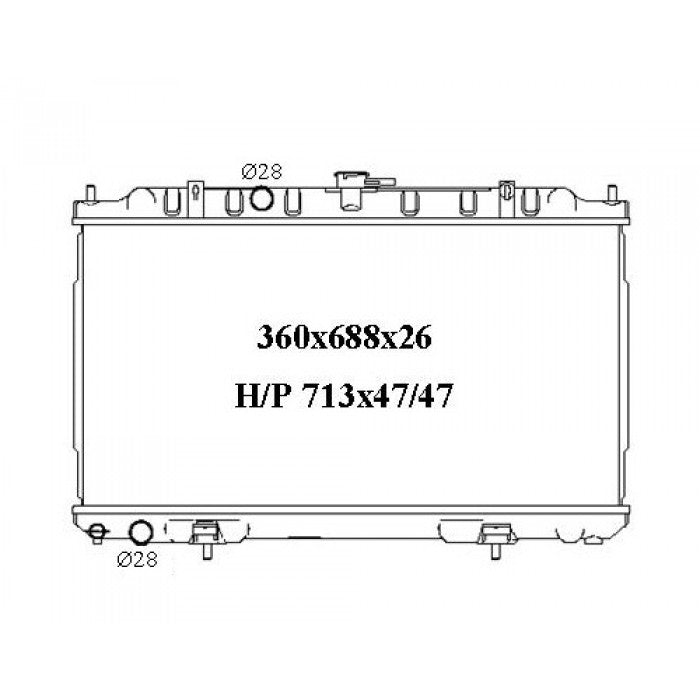 RADIATOR - Nissan Pulsar N16 '00-05 1.6/1.8ltr 4cyl
