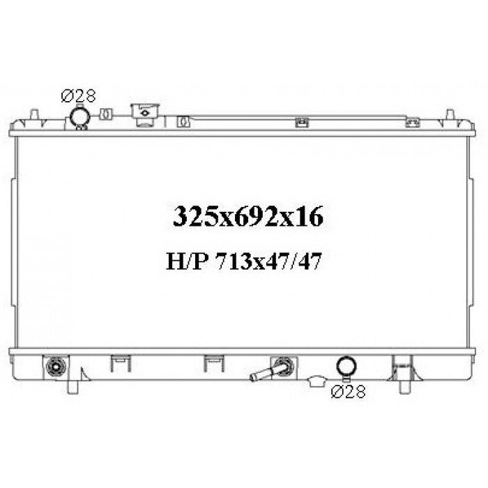 RADIATOR - Ford Laser KN / KQ '99-02 1.6/1.8ltr 4cyl Mazda 323 Protege / Astina BJ '98-03 1.6/1.8ltr 4cyl