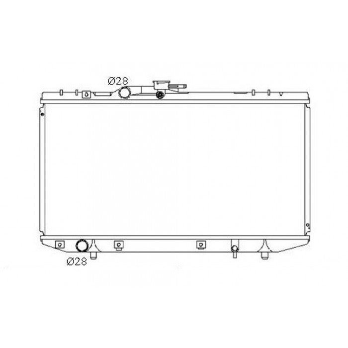 Radiator Assembly - To suit Toyota Starlet EP91 '96-99 1.3ltr 4cyl Core: 325x638x - NC382M