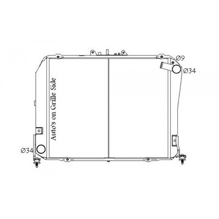 Radiator Assembly - To suit Toyota HiAce RZH '89-04 2.4ltr 4cyl Petrol Core: 490x4 - NC410A