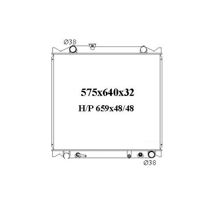Radiator Assembly - To suit Toyota 4 Runner '96-02 Diesel Core: 575x640x32 H/P 659 - NC441A