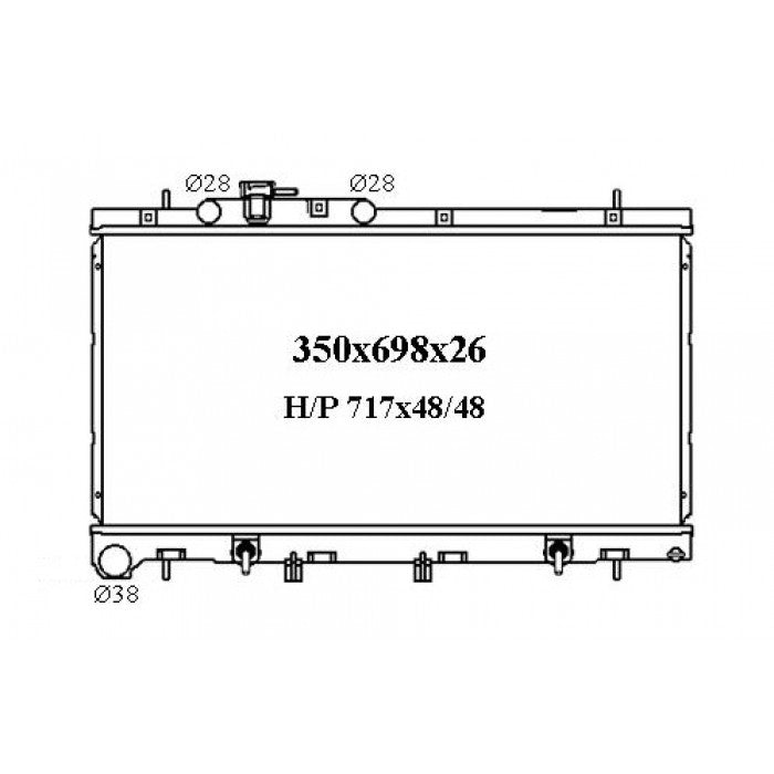 RADIATOR - Subaru Outback '00-03 3.0ltr 6cyl