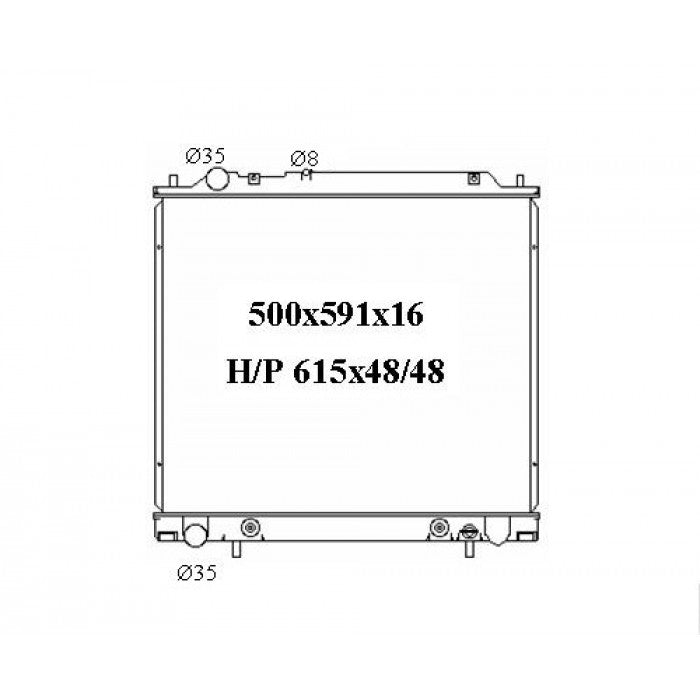 RADIATOR - Mitsubishi Delica Spacegear L400 '94- 2.5/2.8ltr Diesel & 3.0ltr V6 & Starwagon L400 WA '94-03 3.0ltr V6