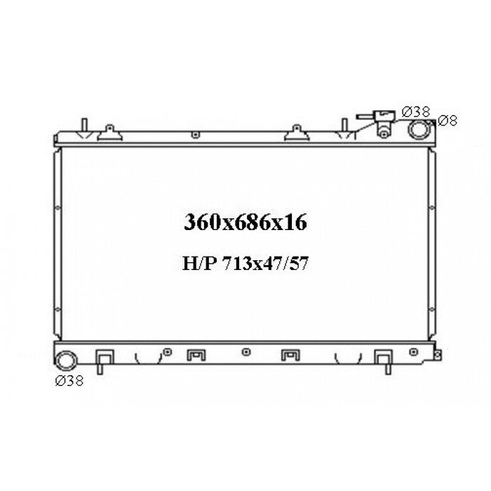 RADIATOR - Subaru Forester '05-08 2.5ltr 4cyl Turbo
