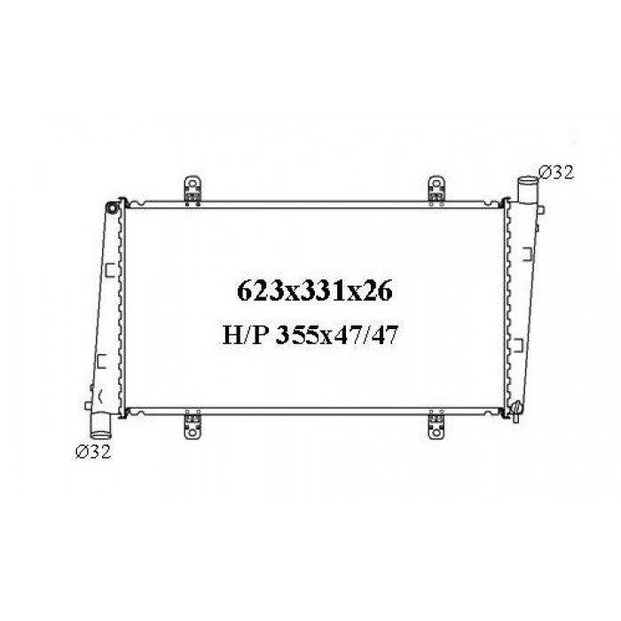 Radiator Assembly - To Suit Volvo S40/V40 '97-04 1.9/2.0ltr Turbo Core: 623x331x2 - NC662M