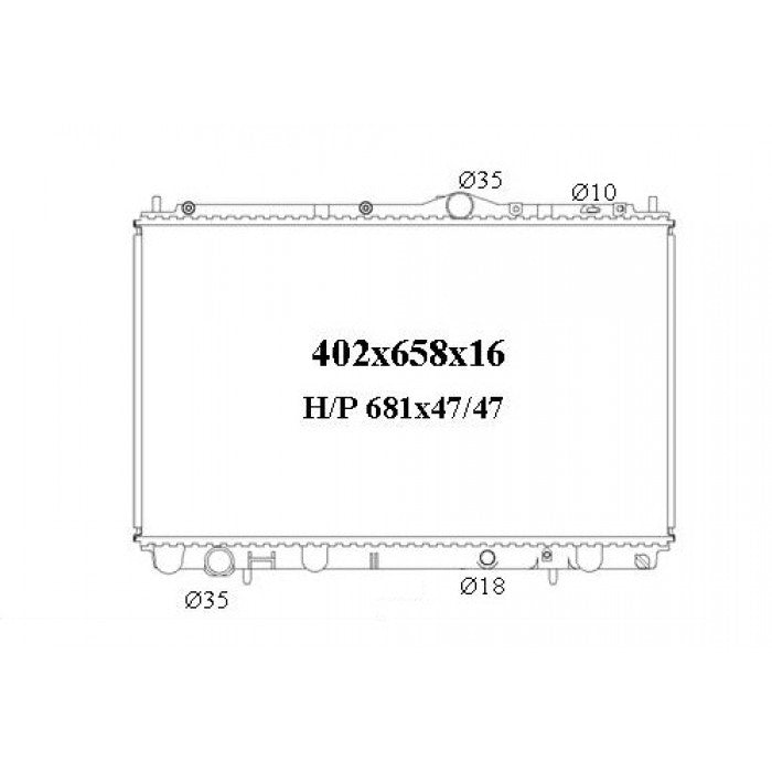 Radiator Assembly - To Suit Volvo S40/V40 '97-04 1.8/2.0ltr 4cyl Core: 400x658x16 - NC663M
