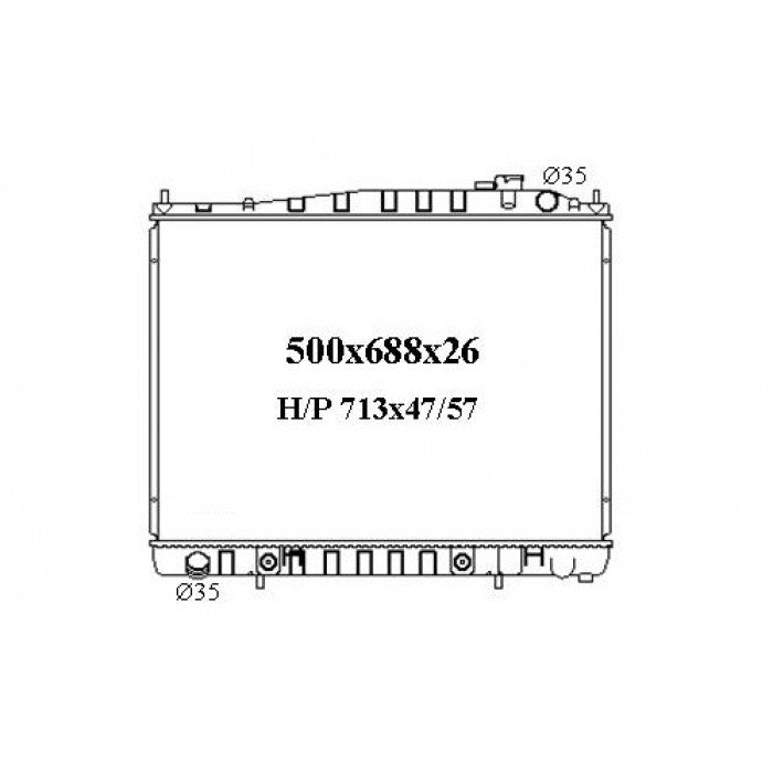 RADIATOR - Nissan Elgrand E50 '97-02 3.2ltr Turbo Diesel & Nissan Terrano '95-96 2.7ltr Turbo Diesel