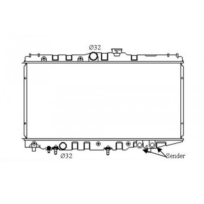 Radiator Assembly - To suit Toyota Corolla AE95 4x4 Wagon '88-96 1.6ltr 4cyl Core - NC738A