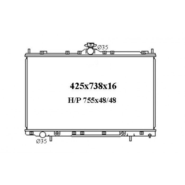 RADIATOR - Mitsubishi Grandis BA '04-10 2.4ltr 4cyl