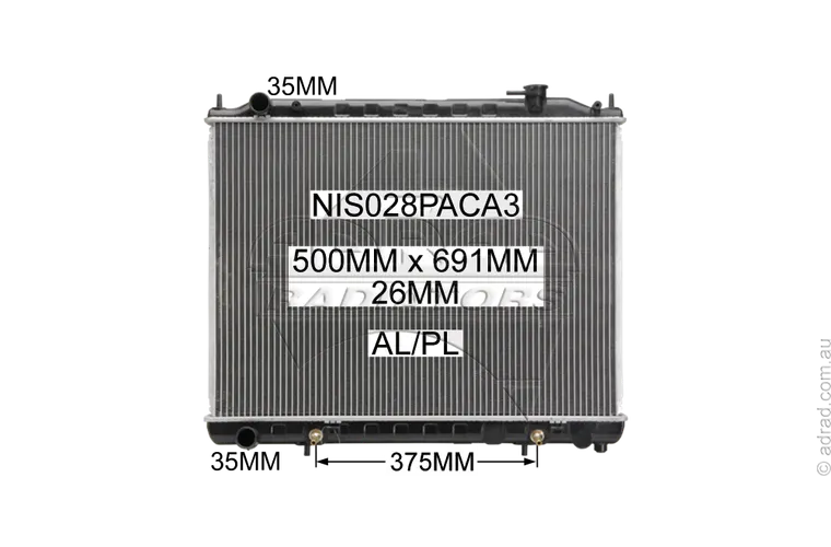 RADIATOR - Nissan Elgrand E51 '02- '10 3.5ltr