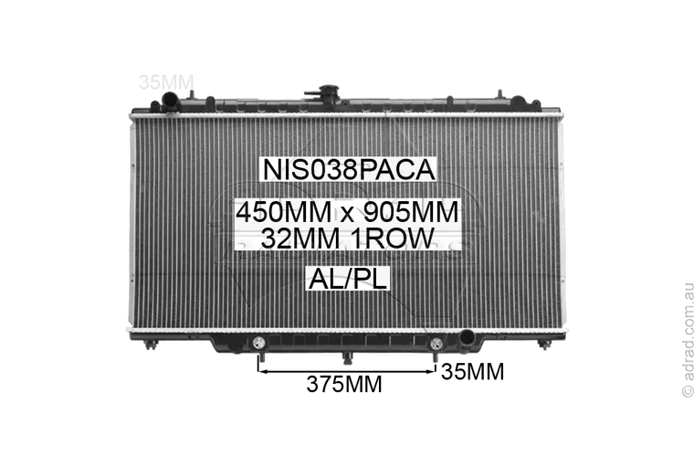 RADIATOR - Nissan Patrol GU Y61 Series 1 & 2 '97-01 4.5ltr Petrol
