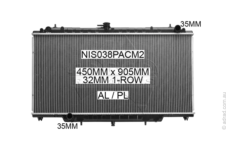 RADIATOR - Nissan Patrol GU Y61 Series 1 & 2 '97-01 4.2ltr Diesel/Turbo Diesel & Nissan Patrol Y61 Cab Chassis '99-07 4.2ltr Diesel & Turbo Diesel