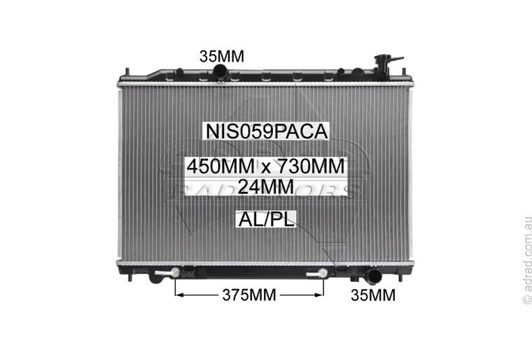 RADIATOR - Nissan Murano Z50 '05-09 3.5ltr V6