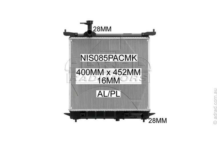 RADIATOR - Nissan Micra K13T '10-12 1.2ltr 3cyl