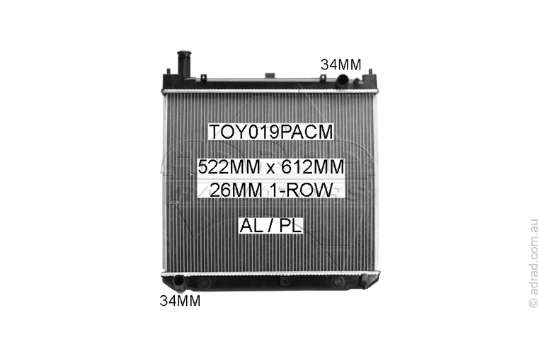 TOY019PACM radiator