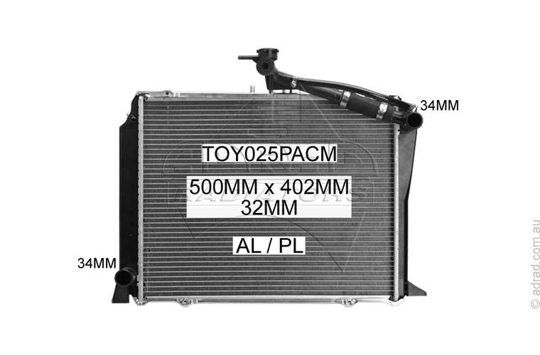 TOY025PACM radiator
