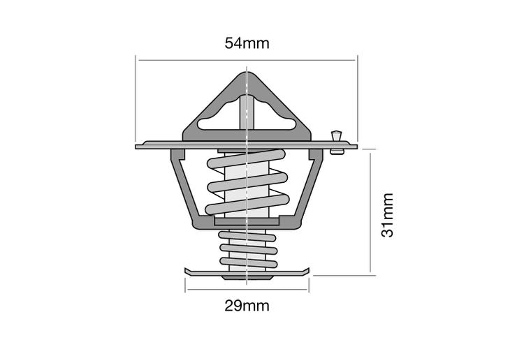 Thermostat - Blistered 54mm / 82 Deg / Bypass - TT233-180